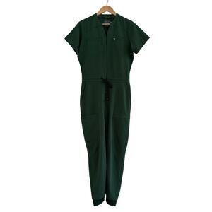 Fabletics Empower Stretchtech Scrub Jumpsuit Womens Small Hunter Green Medical